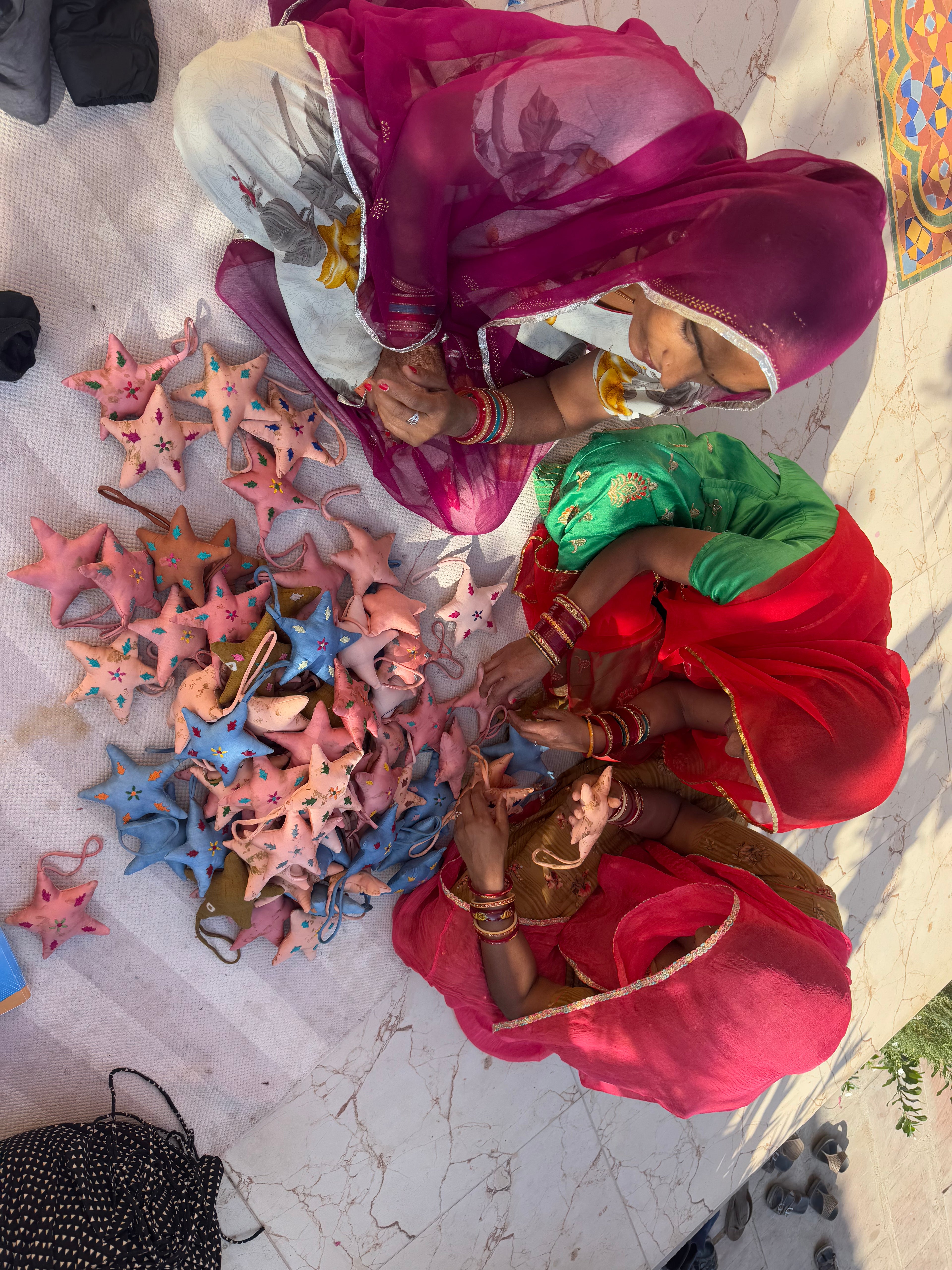 Christmas star dark pink