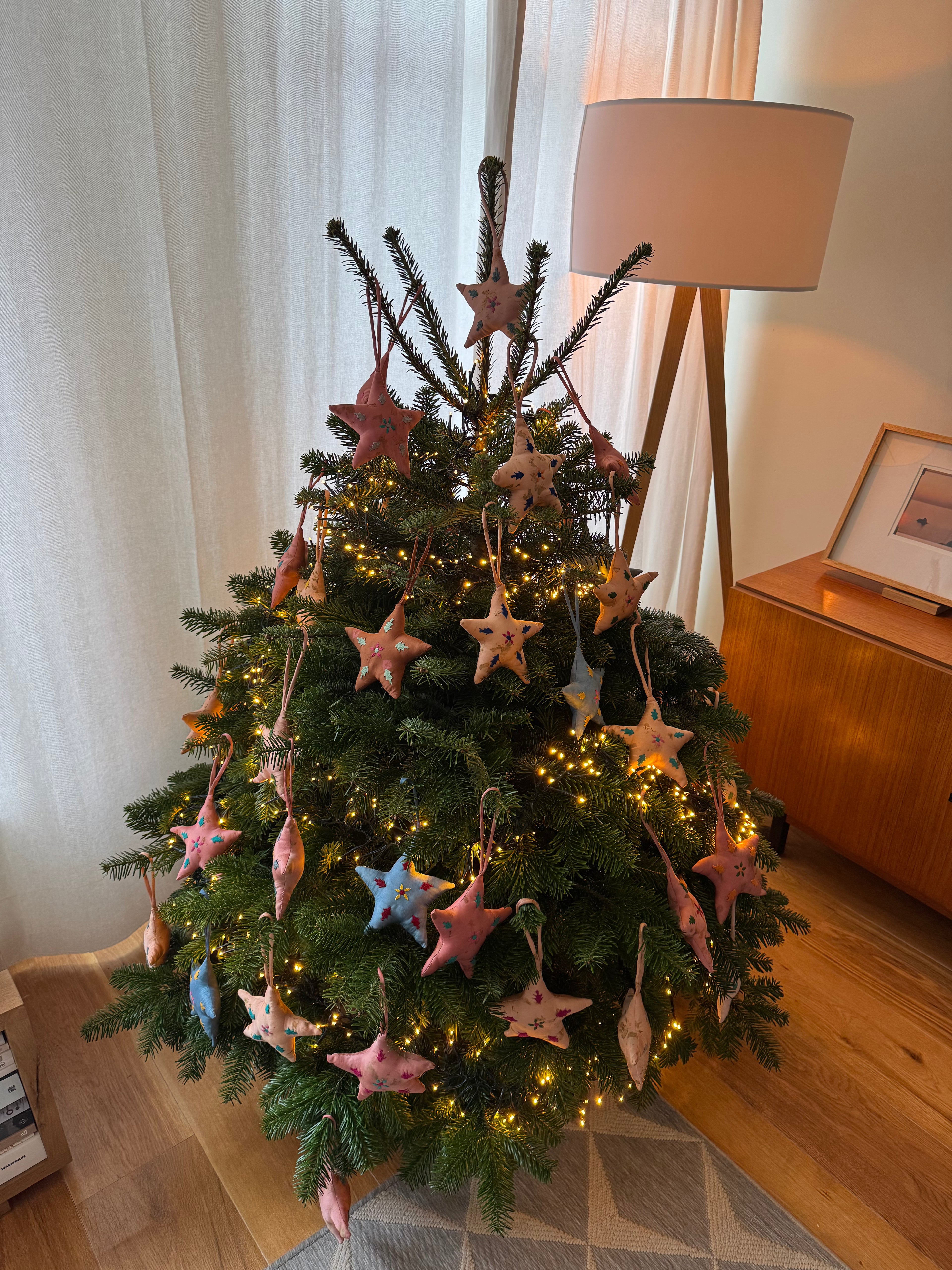 Christmas star light pink